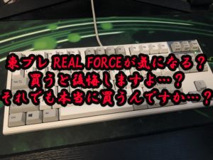 RealForce 東プレのキーボードをオススメせずにはいられない